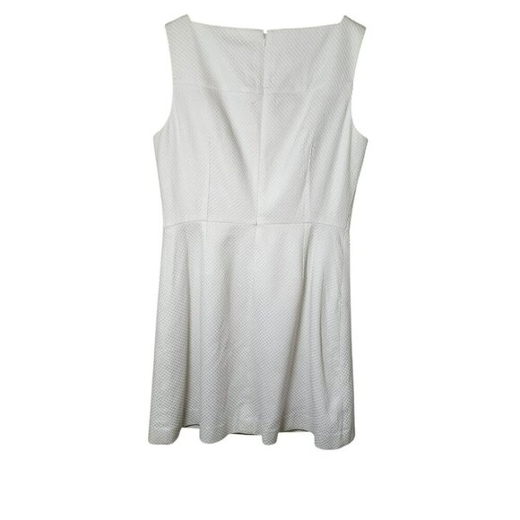 Tory Burch White Textured Sleeveless Sheath Dress Size 12 NWT $275 Cotton Blend - Picture 3 of 7